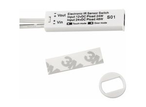 4250496699912 - So-tech - 2er Pack - Einbausensor SO1 weiß mit 2 Schaltfunktionen für Tür- o Handbewegung - Farbe Weiß