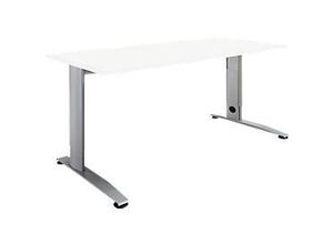 4250510808528 - Select Schreibtisch LOGIN manuell höhenverstellbar C-Fuß Rechteck B 1200 x T 800 x H 660-820 mm weiß