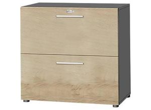 4250510813119 - SchÃ¤fer Shop Select HÃ¤ngeregistraturschrank SET UP 2 HR-SchÃ¼be abschlieÃŸbar B 800 x T 420 x H 788 mm graphit Wildeiche-Dekor