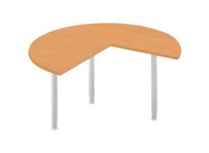 4250510819630 - Ansatztisch 3 4 Kreis Ø 1400 mm Ansatz rechts links Buche weißalu