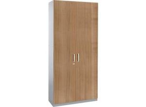 4250510835463 - Genius Flügeltürenschrank TETRIS SOLID Stahlkorpus 5 OH B 1200 mm Kirsche Romana-Dekor weißalu