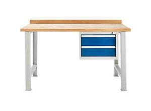 4250510851425 - Modulare Werkbank Select Grundeinheit Buche Multiplexplatte bis 500 kg B 1500 x T 700 x H 840 mm Enzianblau ral 5010 4250510851425 - Modulare Werkbank Select Grundeinheit Buche Multiplexplatte bis 500 kg B 1500 x T 700 x H 840 mm Enzianblau ral 5010