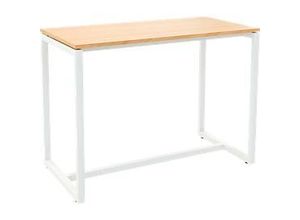 4250510884461 - Paperflow Stehtisch Easy Desk aus Metall mit Bodenausgleichsschrauben H 1100 mm desinfektionsmittelbeständig buche weiß