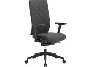 4250510927748 - Bürostuhl WIKI mit Armlehnen Stoff-Rücken Gestell Kunststoff schwarz