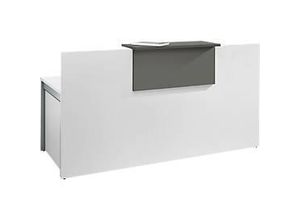 4250510933022 - Empfangstheke Come-In 1 Ablage gerade Breite 1800 mm weiß graphit