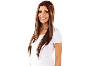 4250516966208 - Langhaarperücke Simple mittelbraun hitzebeständig