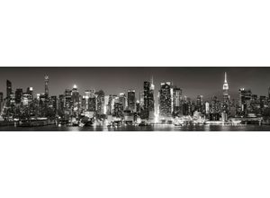 4250517300728 - EXPRESS KÜCHEN Küchenrückwand New York Spritzschutzwände Gr B H 240 cm x 559 cm grau Küchendekoration