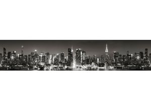 4250517302111 - EXPRESS KÜCHEN Küchenrückwand New York Spritzschutzwände Gr B H 280 cm x 559 cm grau Küchendekoration