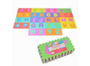 4250518562224 - Pink Papaya Puzzlematte mit Zahlen und Buchstaben Puzzlestar ABC 123