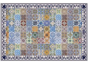 4250522215611 - MYSPOTTI Vinylteppich Buddy Pablo Teppiche statisch haftend Gr B L 136 cm x 203 cm 05 mm 1 St bunt Esszimmerteppiche
