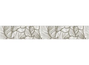 4250522220738 - MYSPOTTI Fensterfolie Look Leaves beige Fensterfolien 200 x 30 cm statisch haftend Gr B L 30 cm x 200 cm beige (beige weiß) Fensterdekoration
