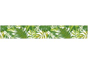 4250522220820 - MYSPOTTI Fensterfolie Look Palm Leaves green Fensterfolien 200 x 30 cm statisch haftend Gr B L 30 cm x 200 cm grün (grün weiß) Fensterdekoration