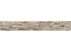 4250522235824 - MYSPOTTI Küchenrückwand fixy Rustical Bricks Spritzschutzwände selbstklebende und flexible Küchenrückwand-Folie Gr B H 450 cmx60 cm beige (natur) Küchendekoration