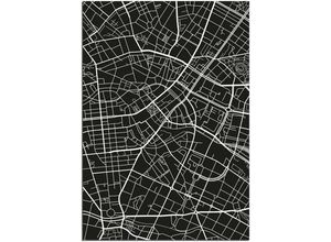 4250522242068 - MYSPOTTI Alu-Dibond-Druck Artfix Streets of Berlin Bilder inkl 3D-Magic Befestigungsset Gr B H T 80 cm x 120 cm x 03 cm Alu-Dibond-Druck Städte Hochformat schwarz (schwarz weiß) Metallbilder Bilder