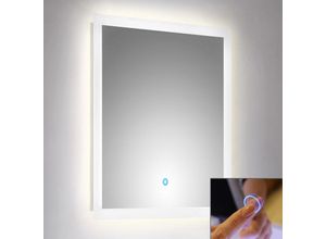 4250524196697 - Lomadox - led Spiegel 60cm mit Touch Bedienung b x h x t ca  60 x 60 x 32 cm