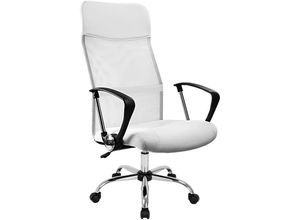 4250525304954 - CASARIA® Bürostuhl Deluxe Wippfunktion Ergonomisch Atmungsaktiv 360° Höhenverstellbar 113-122cm Büro Gaming Schreibtischstuhl Drehstuhl Schwarz Weiß