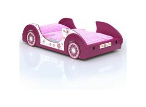 4250525334418 - Kinderbett Jugendbett Butterfly Jugendliege Mädchenbett Mädchen Juniorbett Autobett Auto Bett Bettliege Bettgestell Kinderzimmer Jugendzimmer ✔90x200