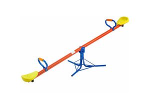 4250525337471 - Spielwerk® Wippe für Kinder 70kg max 360° drehbar pulverbeschichtet gepolstert Haltegriffe Dämpfer Wippschaukel Gartenwippe Kinderwippe Schaukelwippe