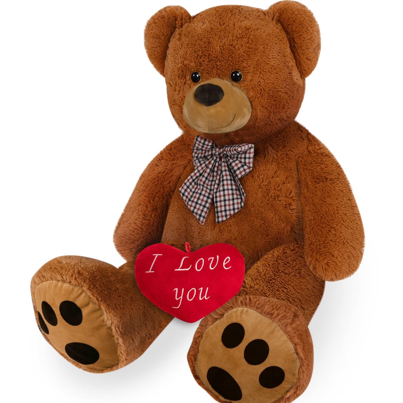 4250525356816 - Teddybär Umarmung XXL Braun inkl Herzkissen