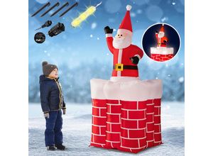 4250525359626 - MONZANA® Aufblasbarer Weihnachtsmann 178cm groß LED Beleuchtet IP44 springt-aus-dem-Schornstein Außen Santa Weihnachten Weihnachtsdeko Weihnachtsfigur 4250525359626 - MONZANA® Aufblasbarer Weihnachtsmann 178cm groß LED Beleuchtet IP44 springt-aus-dem-Schornstein Außen Santa Weihnachten Weihnachtsdeko Weihnachtsfigur
