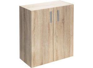 4250525360523 - CASARIA® Kommode mit 2 Türen Holz Modern höhenverstellbarer Einlegeboden Schlafzimmer Büro Flur Mehrzweckschrank Aktenschrank Schrank 2 Fächer mit