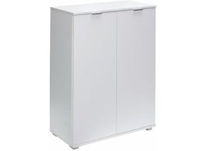 4250525360738 - - casaria® Kommode Alba Holz Modern spiegelbarer Aufbau Schlafzimmer Büro Flur Mehrzweckschrank Aktenschrank Schrank DB141 - Weiß