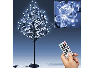 4250525370232 - Kirschblütenbaum led mit Fernbedienung Timer Dimmer Innen Außen Künstlich Groß Deko Weihnachten Weihnachtsdeko Leuchtbaum Lichterbaum M4 180m - 200