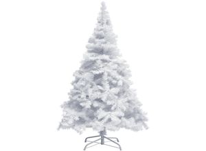 4250525371253 - Weihnachtsbaum Künstlich 140cm 150cm 180cm 240cm Metallständer Weihnachten Weihnachtsdeko Tannenbaum Christbaum pvc pe Grün Weiß Weiß 180cm - Casaria