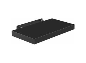 4250525371826 - Wandregal Freischwebend inkl Halterung mdf 15kg Tragkraft 38cm Stärke Wand Flur Board Regal Bücherregal Hängeregal Küchenregal 50cm schwarz