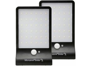 4250525375312 - Monzana - 2x Solar Wandleuchten mit Bewegungsmelder 36 leds Kompakt