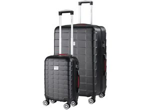 4250525377569 - Monzana - 2er Kofferset Koffer tsa Schloss m und xl Reisekoffer Handgepäck Trolley Case schwarz