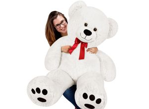 4250525383140 - Deuba großer Teddybär XXL weiss