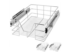 4250525396010 - CASARIA Küchenschublade 30 40 50 60cm Vollauszug 25kg Belastbar Montagematerial Verchromt Küche Kleiderschrank Teleskopschublade verschiedene Sets