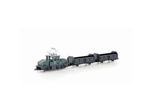 4250528621515 - KATO by Lemke K105006 N Güterzug-Set E-Lok BR 169 mit 2 Güterwagen DB EpIV Grün