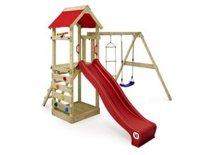 4250533907406 - Wickey - Spielturm Klettergerüst FreeFlyer mit Schaukel & Rutsche Kletterturm mit Sandkasten Leiter & Spiel-Zubehör - rot - 1 4250533907406 - Wickey - Spielturm Klettergerüst FreeFlyer mit Schaukel & Rutsche Kletterturm mit Sandkasten Leiter & Spiel-Zubehör - rot - 1