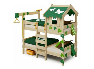 4250533926360 - Kinderbett Etagenbett CrAzY Ivy mit Rutsche Hochbett 90 x 200 cm Hausbett - grün apfelgrün - Wickey