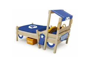 4250533939940 - Kinderbett Hausbett CrAzY Sparky Fun - Plane Holzbett 90 x 200 cm - blau - Wickey