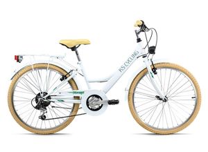 4250547528543 - KS Cycling Kinderfahrrad 24 Toscana weiß 6 Gänge