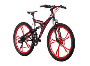 4250547531611 - KS Cycling Mountainbike Fully 26 Topspin schwarz-rot RH 51 cm