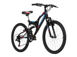 4250547531949 - KS Cycling Kinderfahrrad Mountainbike Fully 24 Zodiac schwarz-rot RH 38 cm