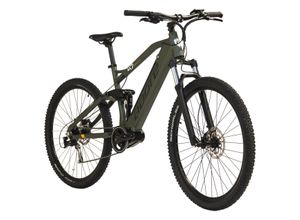 4250547532120 - Alu E-MTB Fully 29 Santoro E-Bike Mittelmotor Grün 250 Watt Li-Ion 36V 175 Ah 630 Wh 9 Gänge