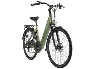 4250547533257 - ADORE E-Citybike 28 Alu Cityfahrrad CV-180 Heckmotor 45NM   128Ah Maigrün matt