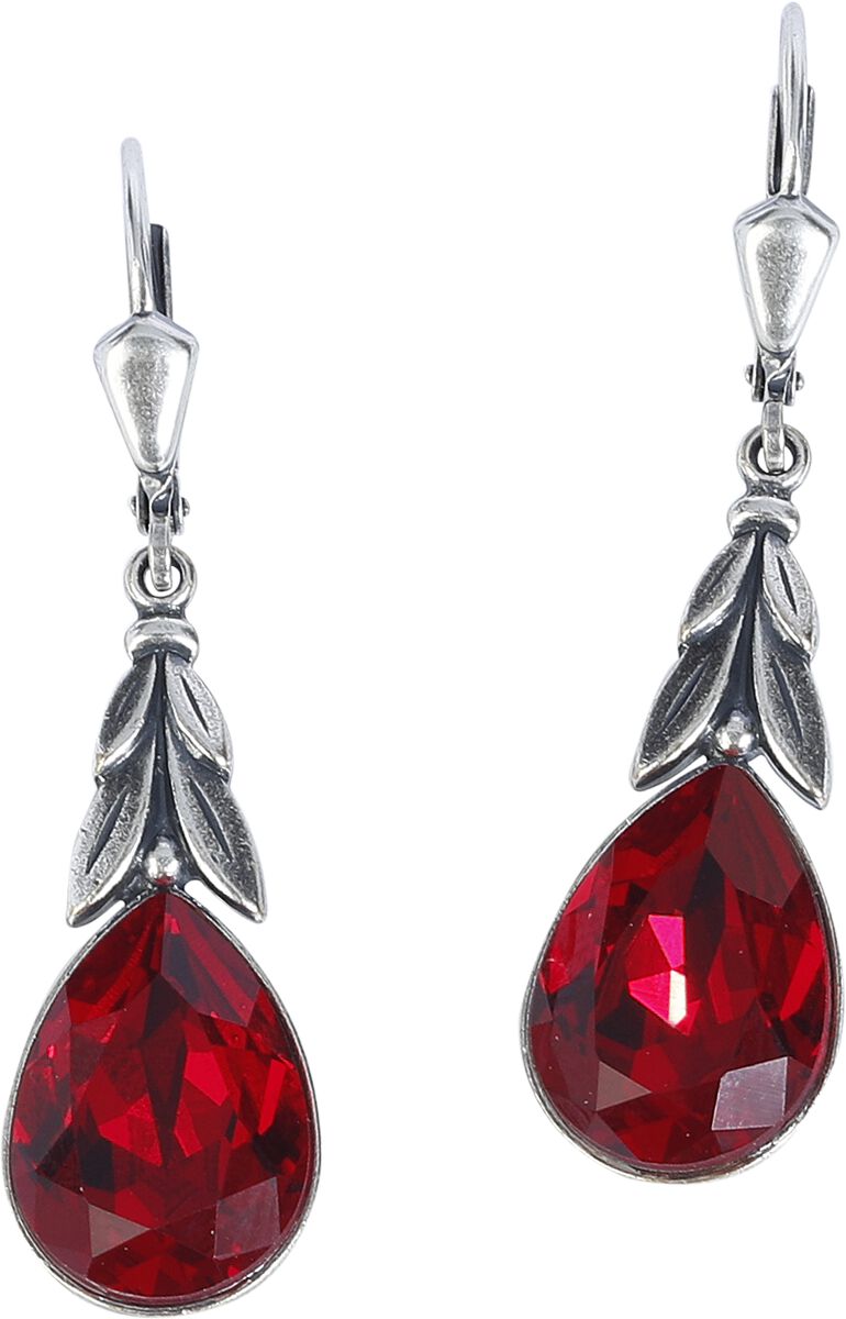 4250558403181 - Red Teardrop Ohrring silberfarben