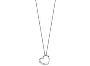 4250564610023 - Kette mit Anhänger NANA KAY Herz Pure Love ST583 Halsketten Gr Silber 925 (Sterlingsilber) Länge 45 cm bunt (silberfarben weiß) Damen Ketten mit Anhänger Zirkonia (synth)