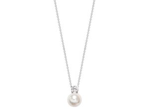 4250564610856 - Kette mit Anhänger NANA KAY Fashion Pearl ST696 Halsketten Gr Silber 925 (Sterlingsilber)-Perlen Länge 45 cm bunt (silberfarben weiß) Damen Ketten mit Anhänger Zirkonia und Muschelkernperle