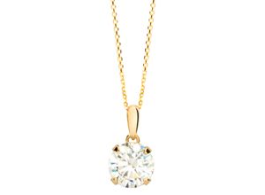 4250564647890 - Kette mit Anhänger NANA KAY Gold FG102S Halsketten Gr Gold Länge 45 cm weiß (gelbgoldfarben weißgoldfarben weiß weiß) Damen Ketten mit Anhänger Zirkonia (synth)