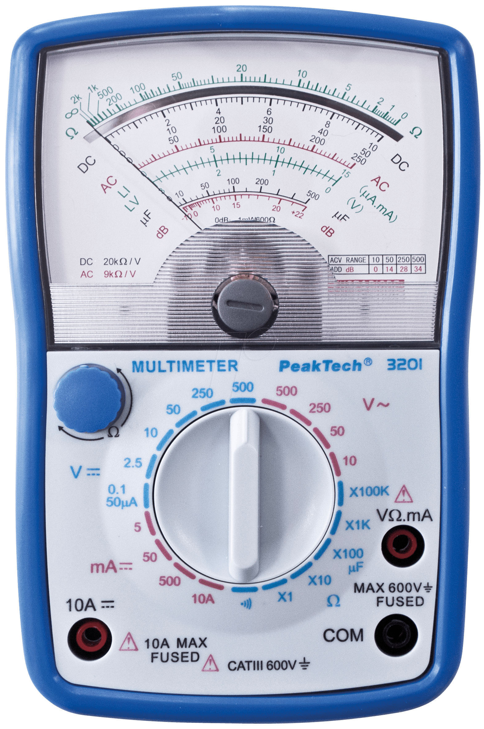 4250569403590 - 3201 - Multimeter analog 10 A 500 V AC DC