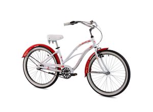 4250585409453 - Chrisson Sandy Beachcruiser 26 Zoll Damen Herren 155 - 170 cm Beach Cruiser Fahrrad 3 Gang Nabenschaltung Strandfahrrad weiß rot 41 cm 4250585409453 - Chrisson Sandy Beachcruiser 26 Zoll Damen Herren 155 - 170 cm Beach Cruiser Fahrrad 3 Gang Nabenschaltung Strandfahrrad weiß rot 41 cm