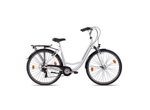 4250585410398 - Chrisson Relaxa 10 Damenfahrrad 28 Zoll Hollandrad 155 - 175 cm Stadtrad 7 Gänge weiß