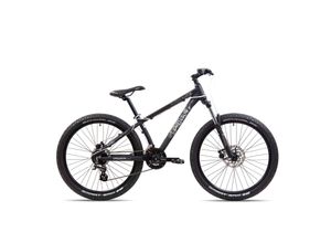 4250585412491 - Chrisson Rubby Dirtbike 26 Zoll Mountainbike Jugendliche oder Erwachsene 145 - 165 cm Hardtail MTB Fahrrad 24 Gänge schwarz 36 cm